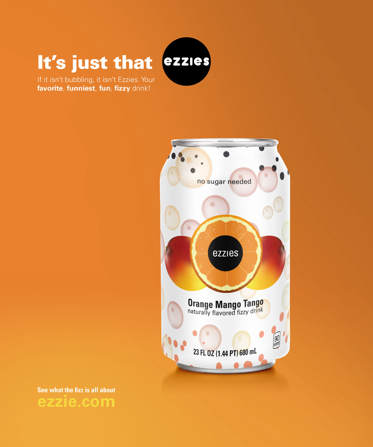 Ezzies' orange flavor ad